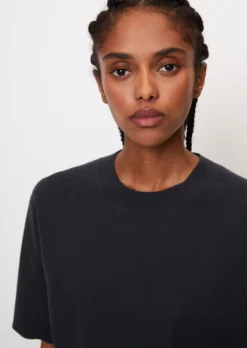 Marc O'Polo Skinny Rib Short-sleeved Knitted Jumper, Relaxed Fit Made Of Pure Organic Cotton -Schlichte Eleganz f9afa6cd59c4a2d4e3cdefd33f36022d scaled