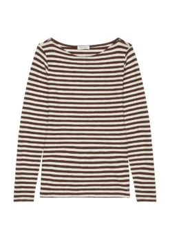Marc O'Polo Striped Long Sleeve Top, Regular Fit In Organic Cotton Slub Jersey -Schlichte Eleganz faa183bc9a18b9eb2f58f74811607f20 scaled