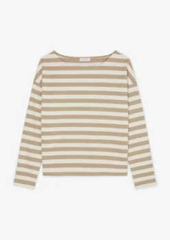 Marc O'Polo Striped Long-sleeved Top Made Of Interlock Jersey -Schlichte Eleganz fb6267630833a4a00f3c1a680fd6a215 scaled