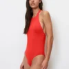 Marc O'Polo Halterneck Swimsuit With A Round, High Neckline