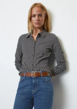 Marc O'Polo Patterned Jersey Blouse Regular From LENZING™ ECOVERO™