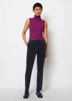 Marc O'Polo Velvet Trousers Straight With Tencel™ Lyocell